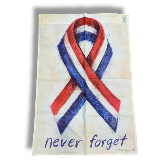Toland 9/11 Never Forget Memorial Flag Red White Blue Yard House Banner USA 35" - Picture 2 of 12